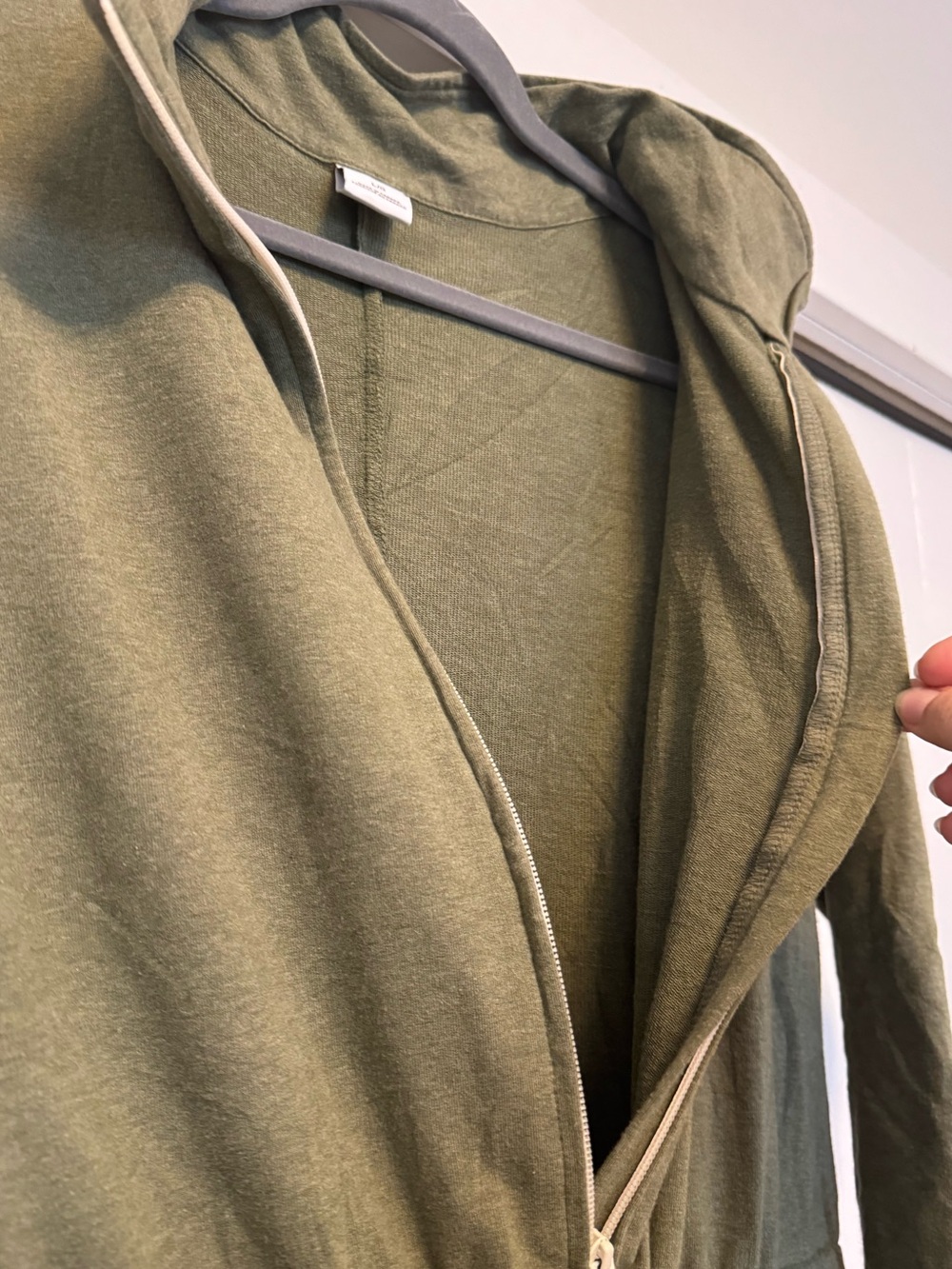 Smash + Tess Full Zip Jogger Jumpsuit Romper Olive Green - Size L - Picture 4 of 9